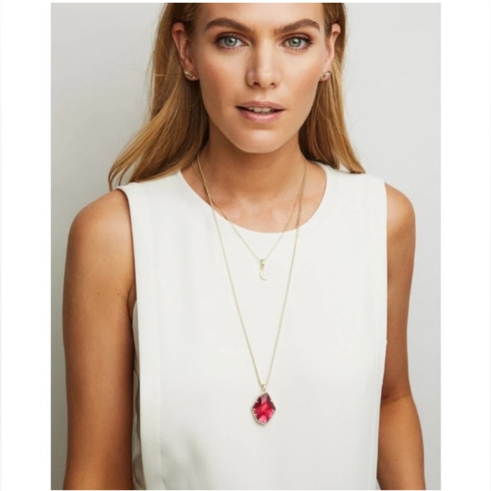 Kendra Scott Kalani Long Pendant Necklace, Berry Illusion